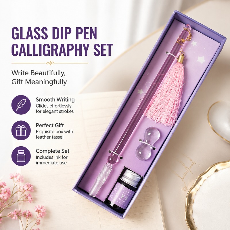Glass Dip Pen Calligraphy Set  - огляд і ціна Fountain Pen Ink