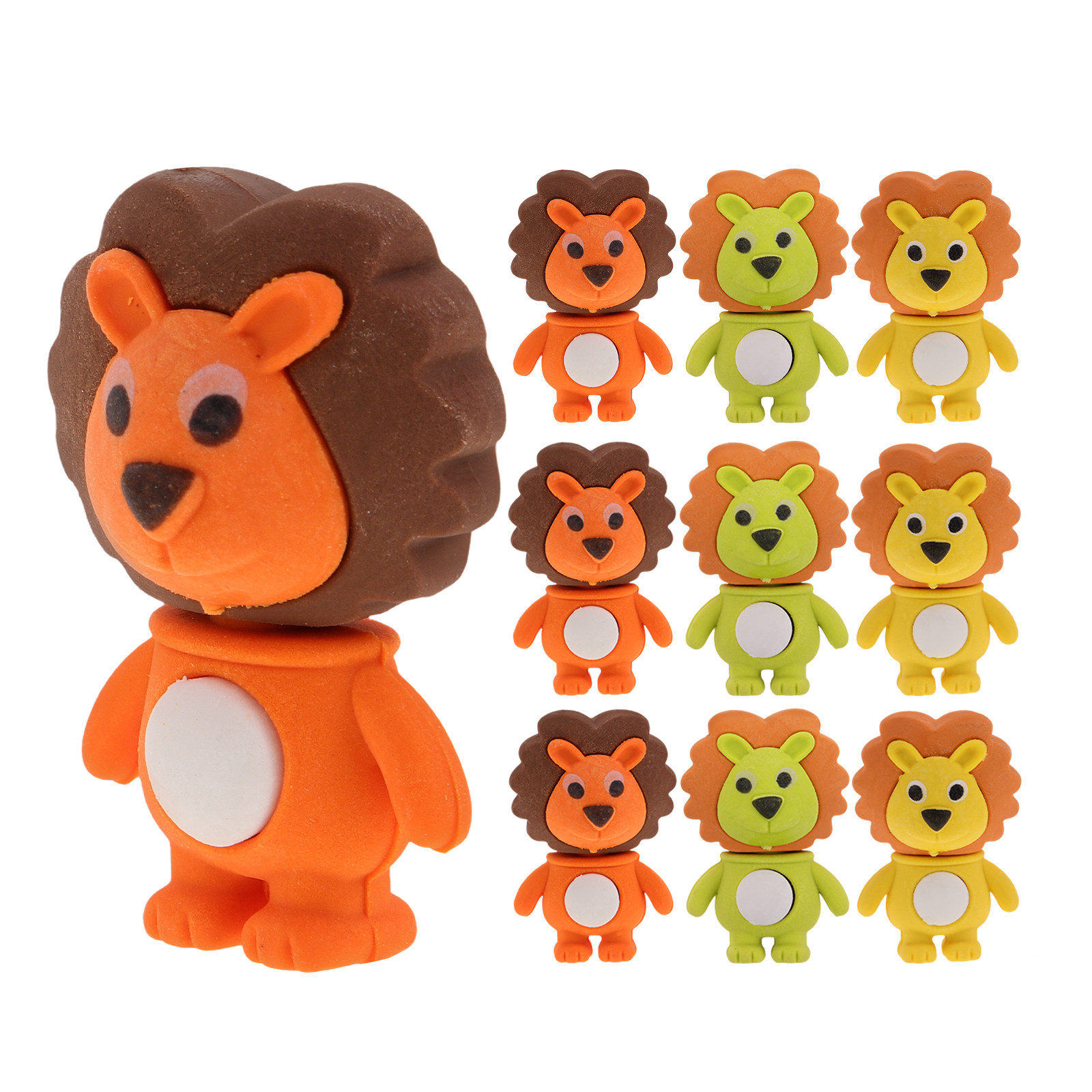 18Pcs Small Lion Erasers Kids  - огляд і ціна Lion Stationery & Office Supply(Kunshan)Co.Ltd