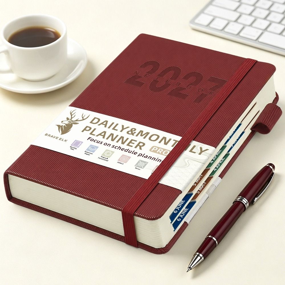 A5 Size Daily Planner Notebook - огляд і ціна Journal Leather Hardcover